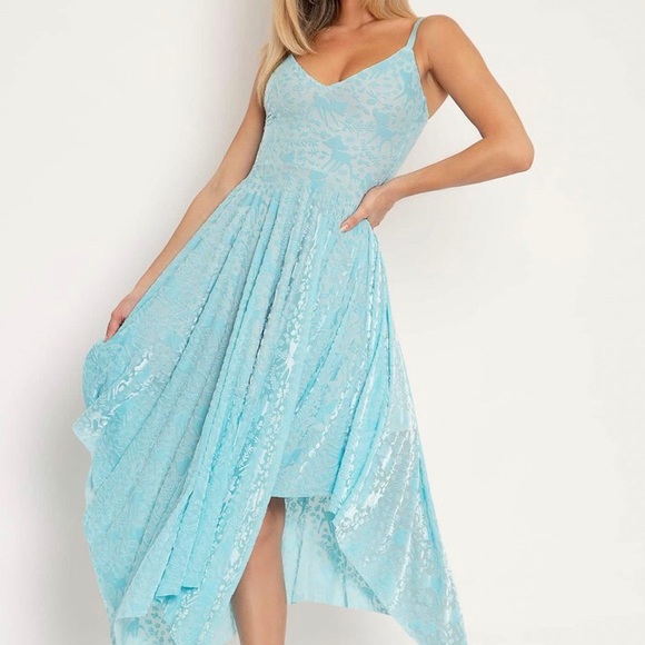 Blackmilk Dresses & Skirts - BV Bambi Aqua Handkerchief Dress